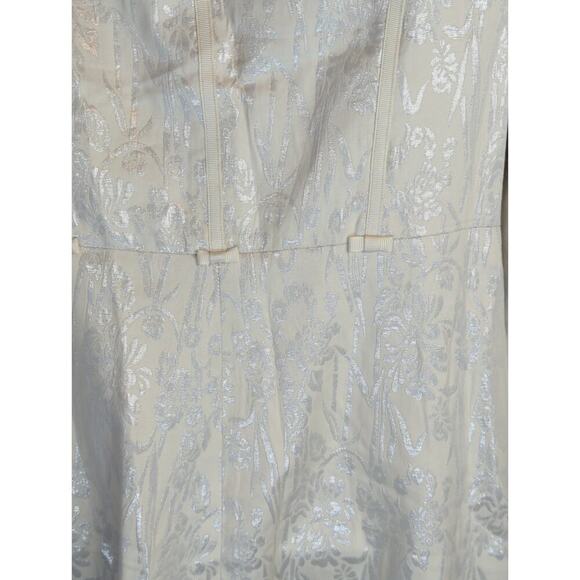 Cole Haan Collective Cream Brocade Double Breasted Blazer Dress‎ Office Size 8 - Picture 6 of 10